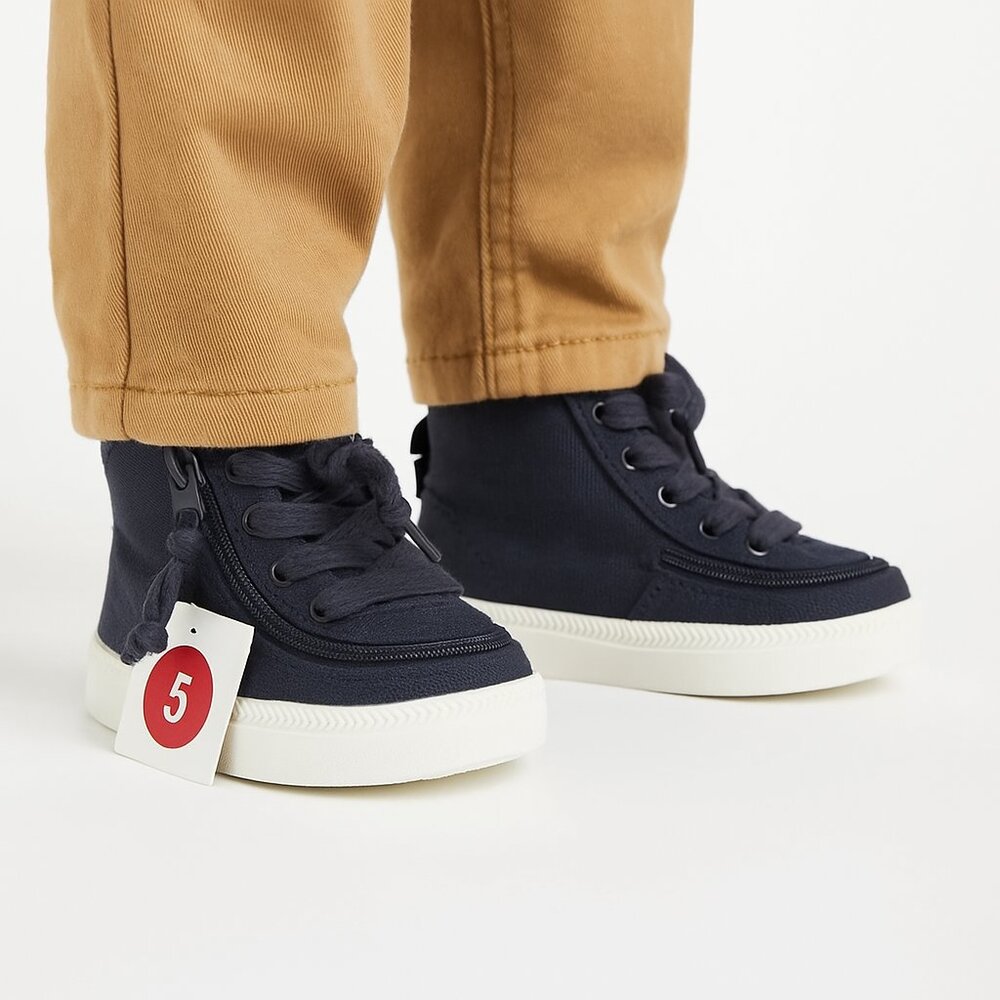 BILLY Footwear Kids' Harmon Essential High Top Sneakers Navy 5